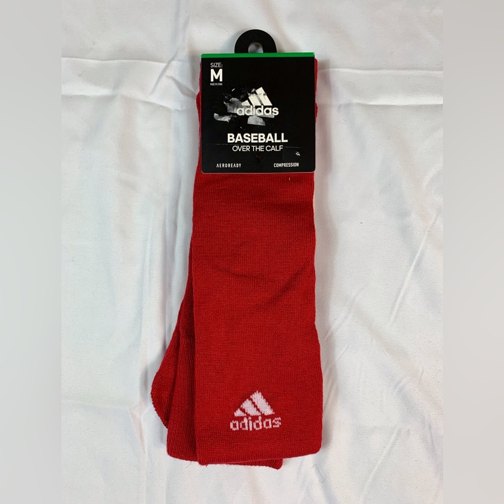 Adidas Men's Red Baseball Over the Calf Socks / One pair only